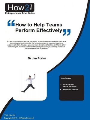 cover image of How to Help Teams Perform Effectively